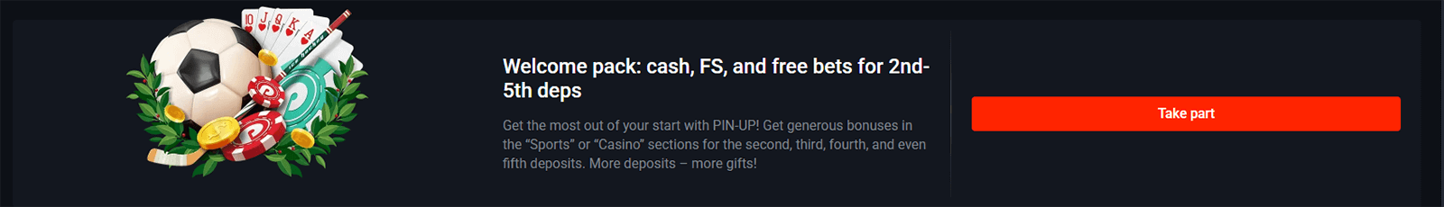 Cash and Free Spins for Next Deposits Pin Up