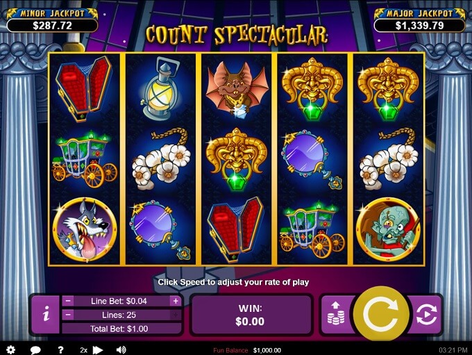 Count Spectacular slot by RTG