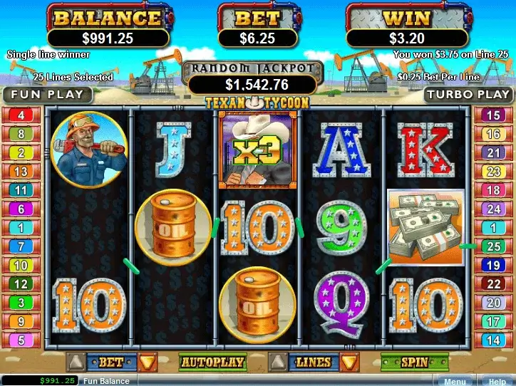 Texan Tycoon slot rtg