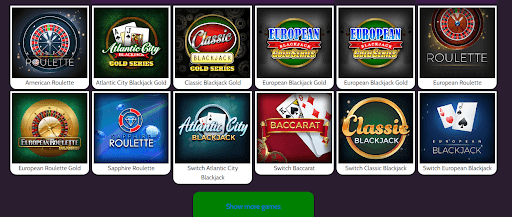 Variety of Games at Mummys Gold Casino3