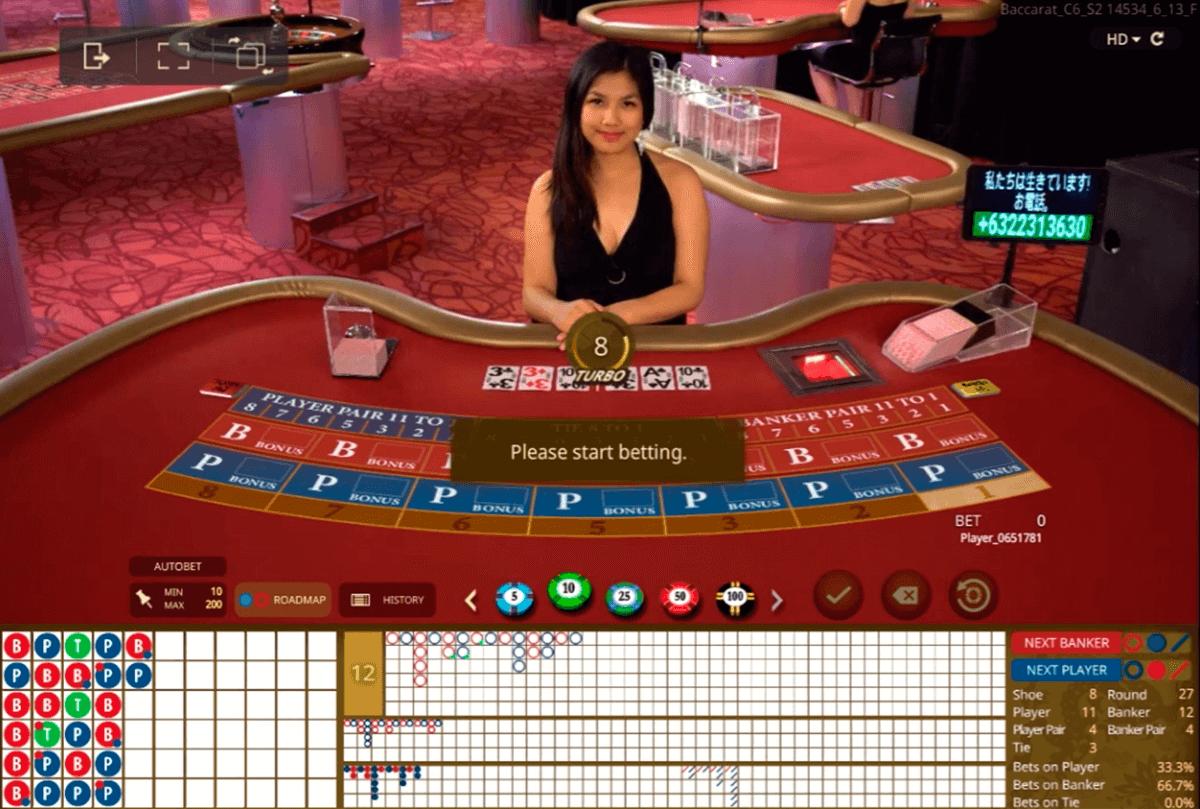 live baccarat microgaming 