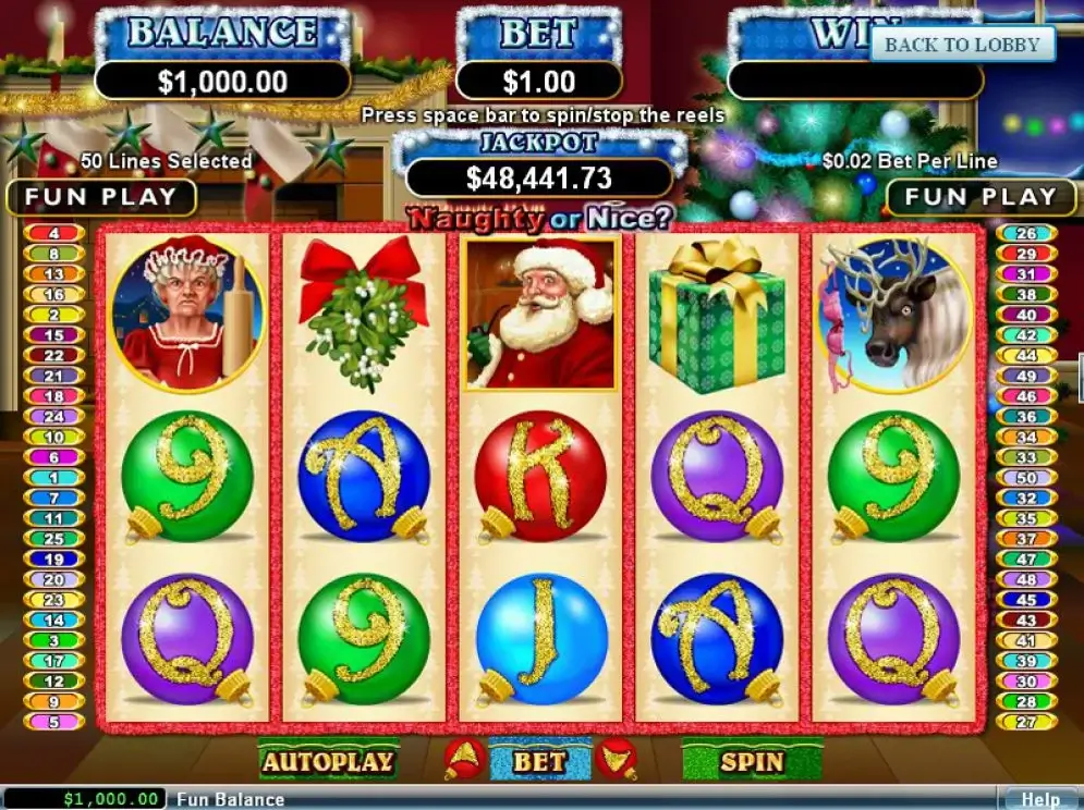 naughty or nice slot rtg