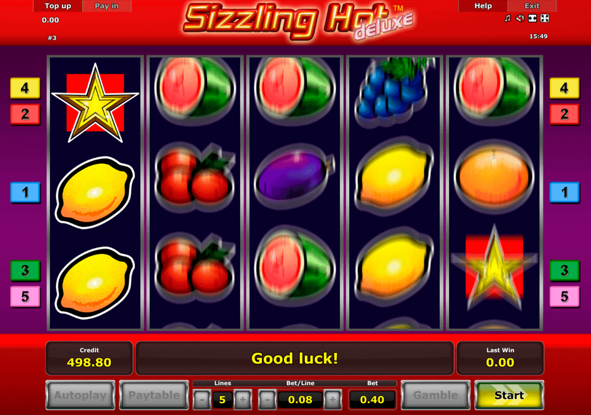 sizzling hot deluxe novomatic free slot 